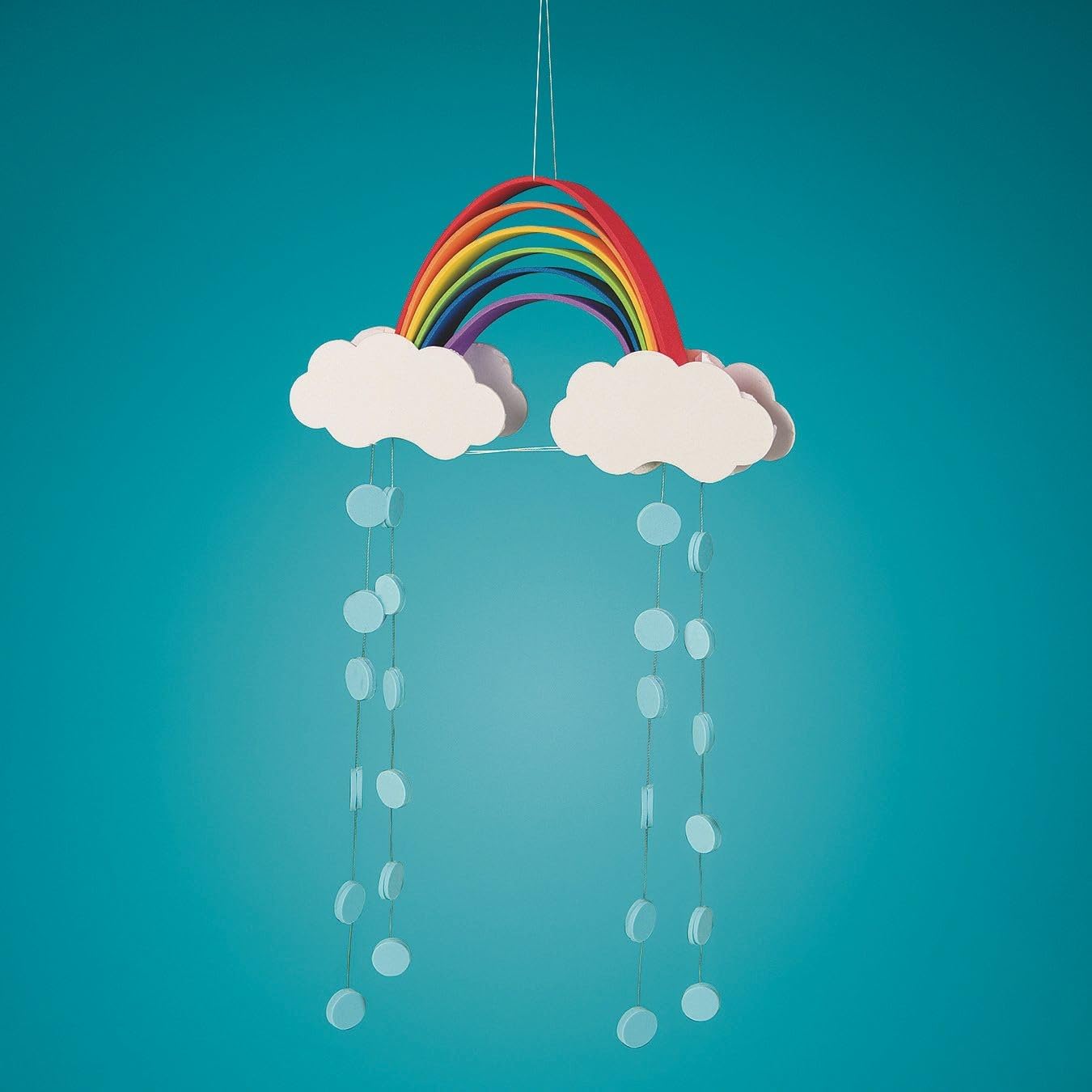 Foam Rainbow Mobiles Craft Kit (Pack of 48)