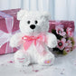 Fun Express Flower Girl Proposal Soft Plush Stuffed Bear with Pink Ribbon