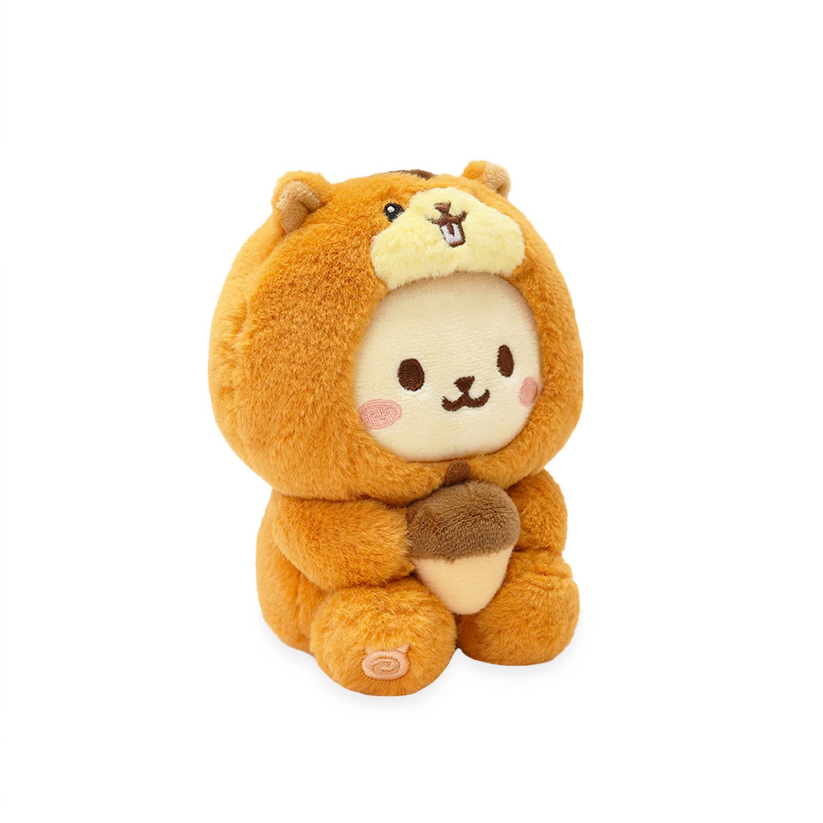 Anirollz Stuffed Animal Plush Toy Fall Animals Squirrel Bunniroll Small Plush Doll | Soft, Squishy, Warm, Cute, Comfort, Safe Birthday Gift Kawaii
