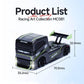 MCARRO 1/87 Scale Drift Rc Car - Semi-Truck Edition | 2.4GHz 4WD High-Speed Mini Remote Control Truck with Racing Lights (Gray)