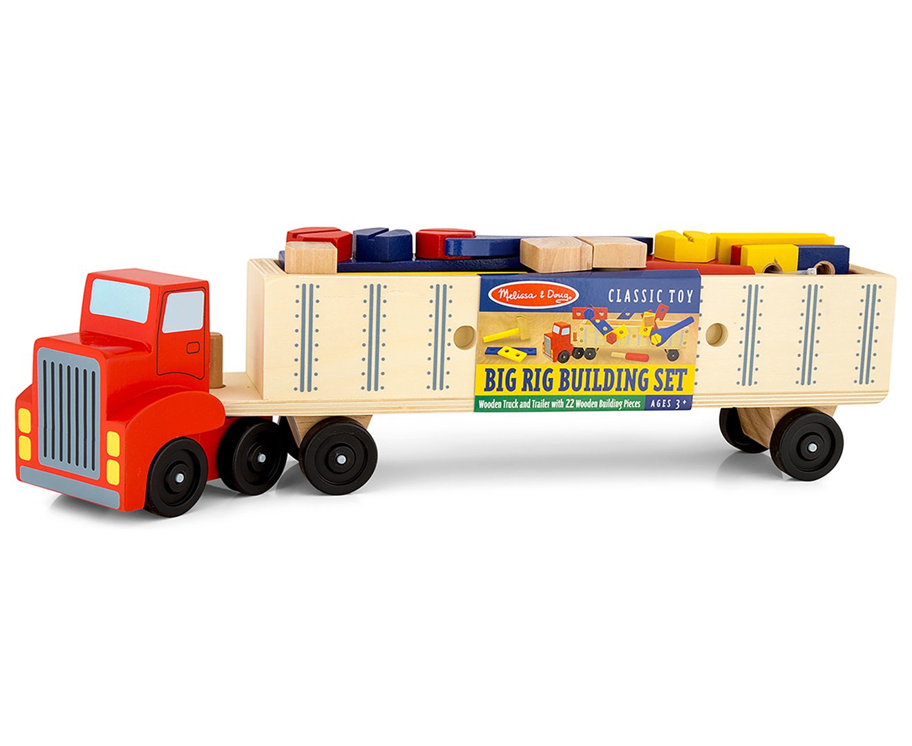 Melissa & Doug Big Rig Building Truck Wooden Play Set Multi