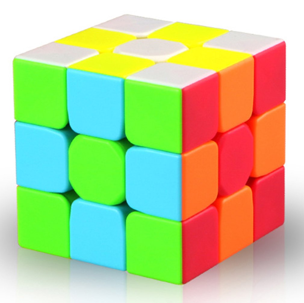 TANCH QIYI Speed Cube 3x3 Stickerless Magic Cube Puzzle Toy Colorful