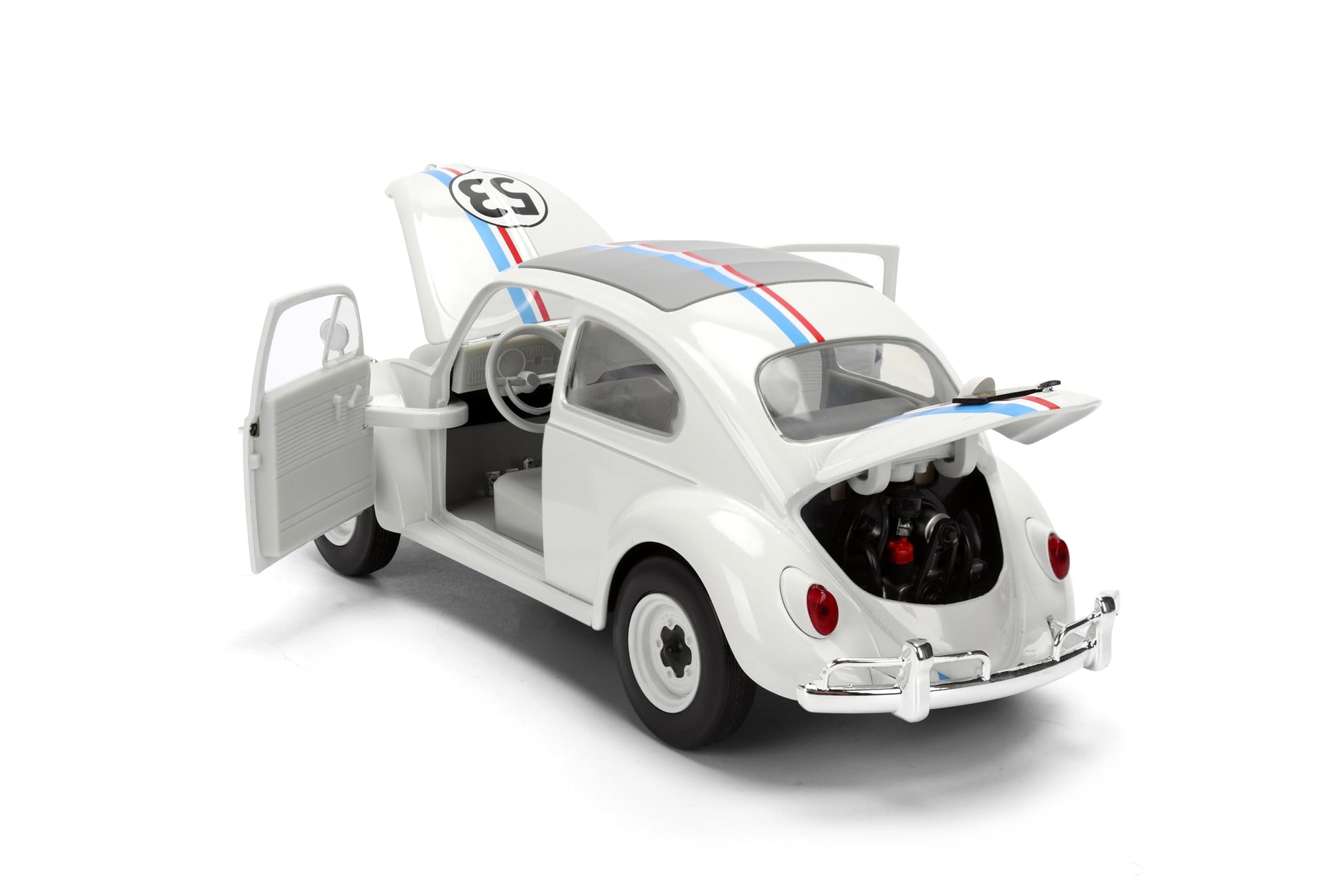 Jada Herbie The Love Bug Volkswagen Beetle Hollywood Rides 1:24 Die-Cast Vehicle with Tire Rack Toys