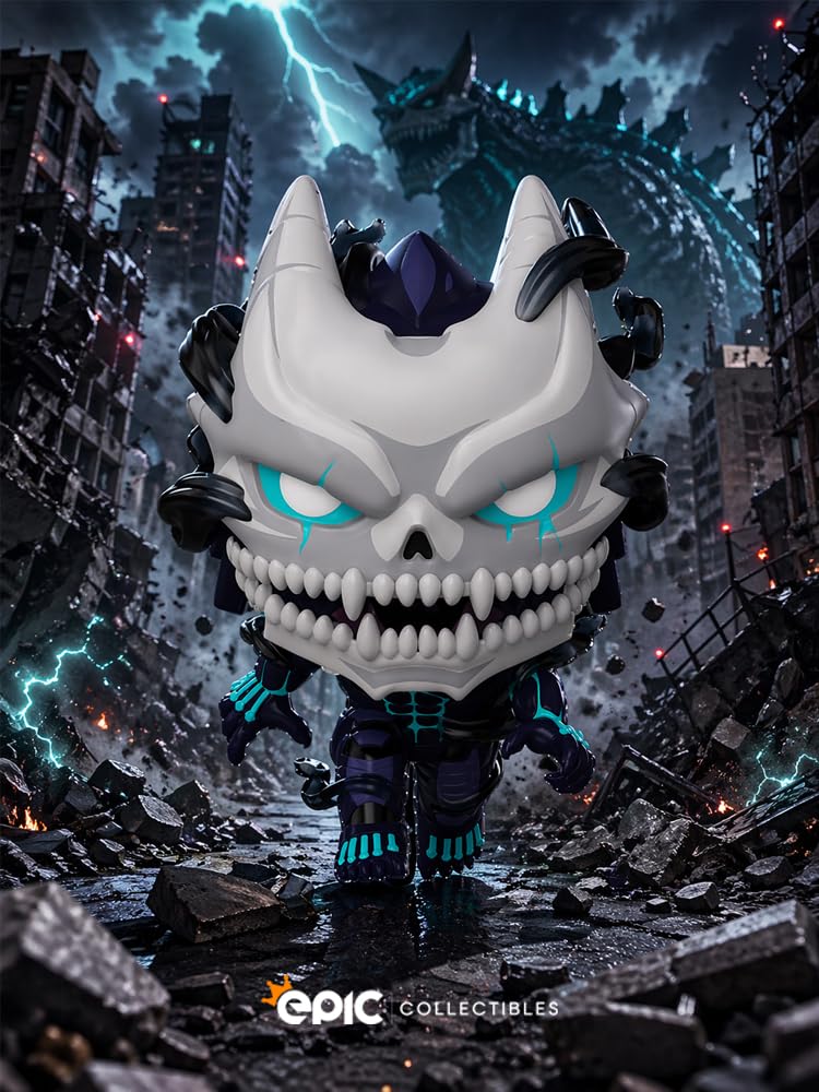 Epic Collectibles Pop Anime: Kaiju No. 8 - Kaiju No. 8 Uncontrollable (Glows in the Dark) Exclusive Vinyl Figure Bundled with Box Protector Compatible