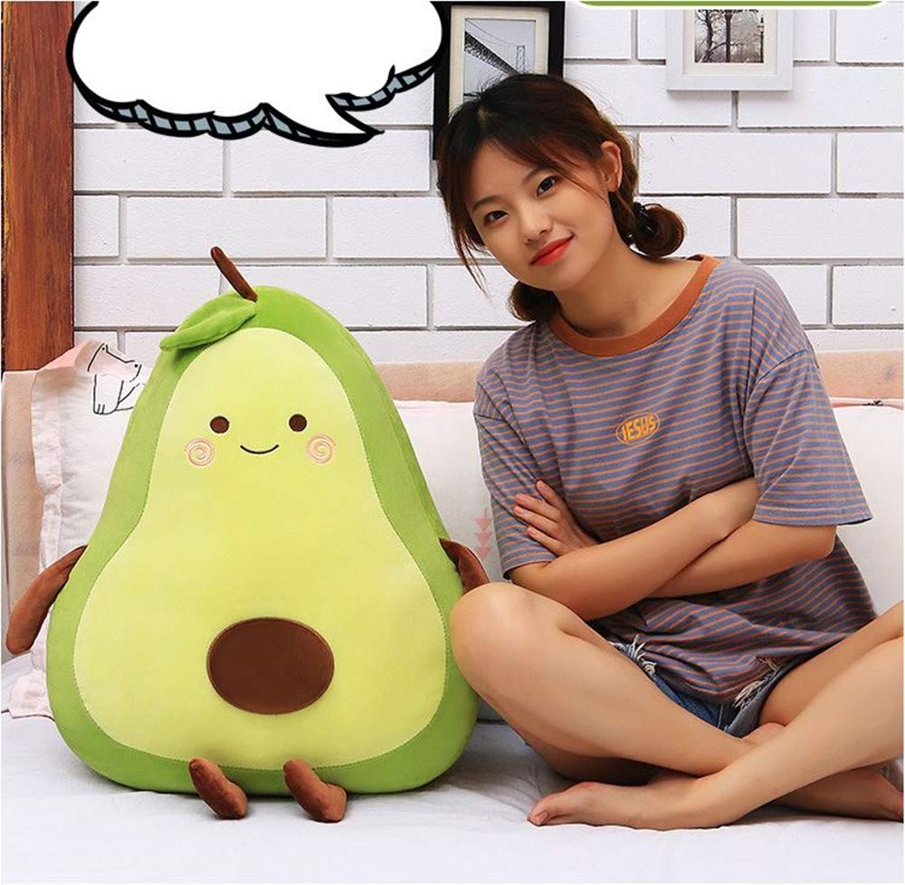 XICHEN 27 Inch Green Large Simulation Avocado Plush Toy Doll Sleeping Pillow - Holiday Warm Gift Plush Toy (Seated)