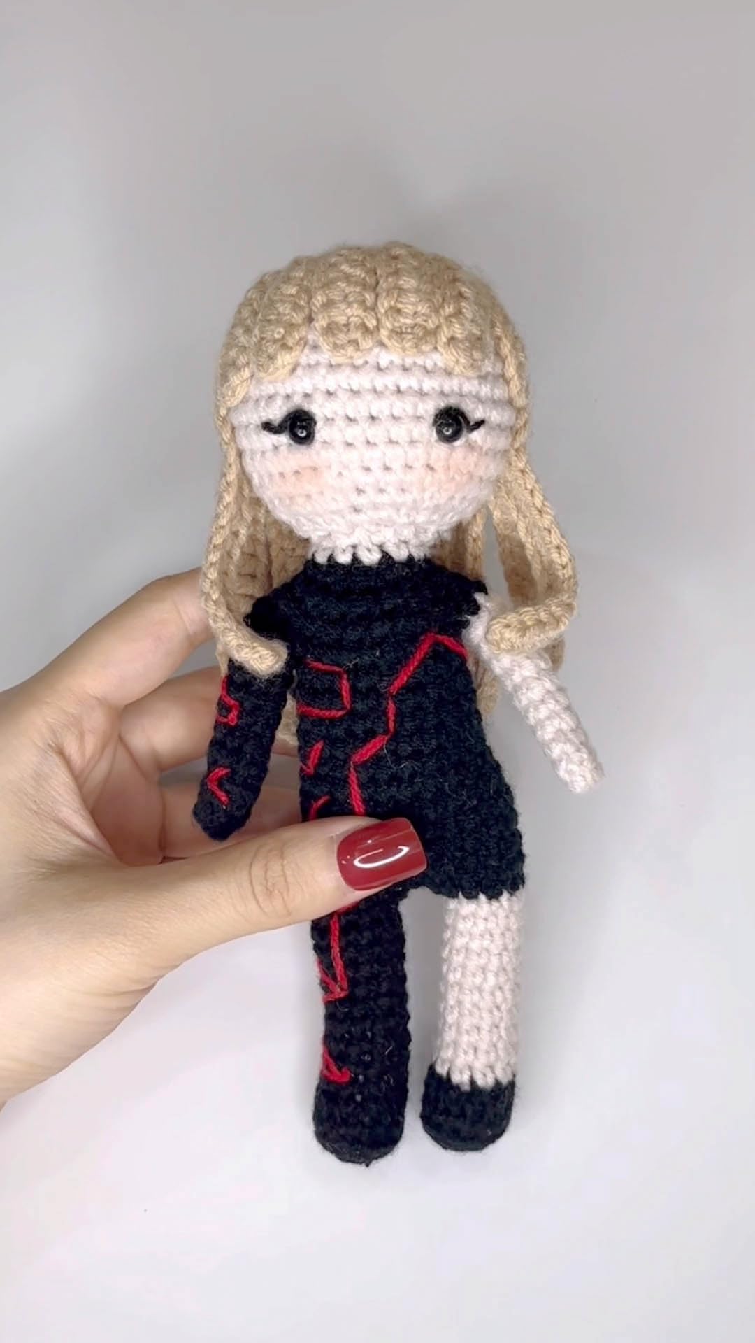 Artisanal Handmade Crochet Finished Plush Doll (Super Star in Snake Bodysuit)