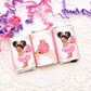Princess Party Favor Labels, African American Princess with Gold Crown Candy Wrappers, Set of 54