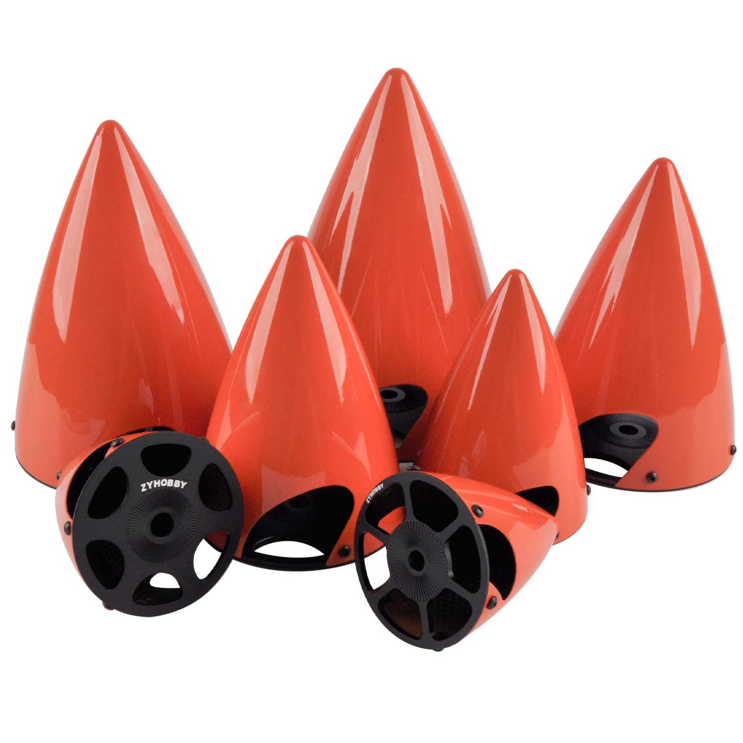 FlightModel RC Spinner Carbon Fiber Spinner 2 Blade with Anodized Aluminium Back Plate for Gas RC Plane2.75/3/3.5/4/4.5/5/5.5IN (3in)
