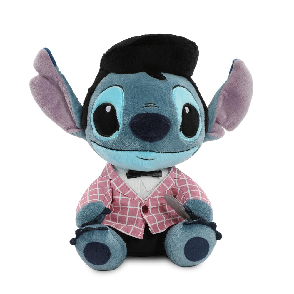 Disney Lilo and Stitch - Collectible Elvis Pink Checkered Stitch 8 Inch Stuffed Plush Phunny Figure, by Kidrobot