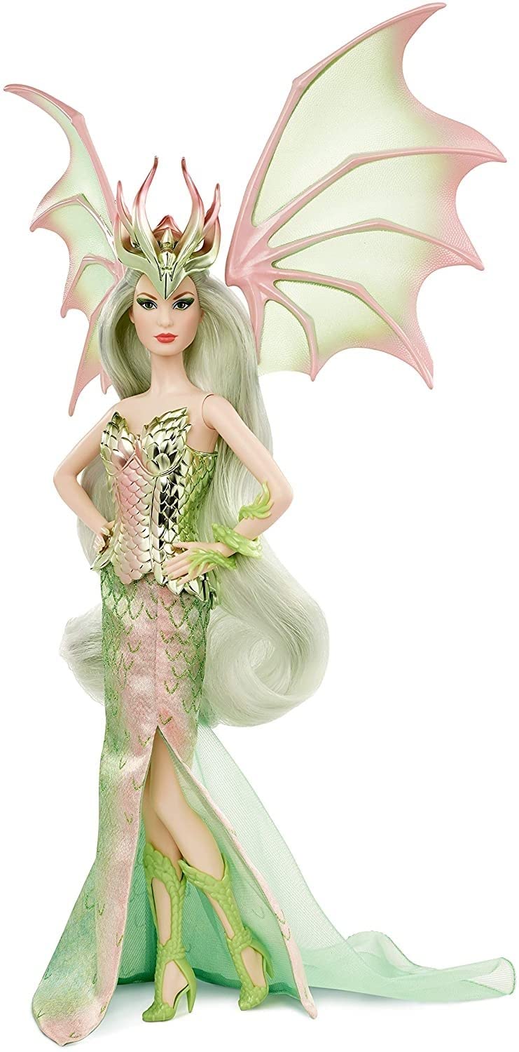 Barbie Signature Mythical Muse Fantasy Dragon Empress Doll, 15-in, Collectible, with Pastel-Colored Hair and Wings