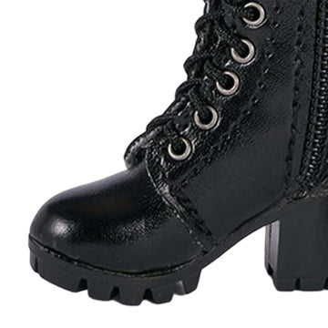 Yiju 1/6 Scale High Heel Boots for 12" Female Action Figures, ABS Black Doll Shoes