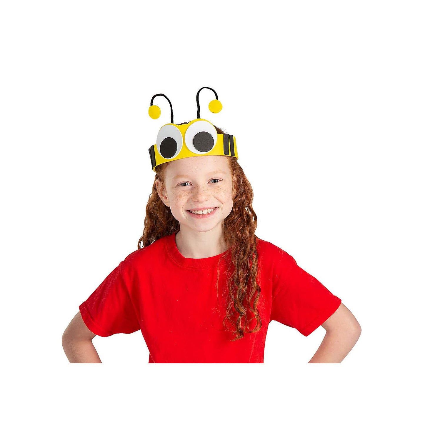 Fun Express Big Eye Bug Headbands Craft Foam Kit - Summer Crafts for Kids Ages 4-8 Bug Party Decorations & Favors Bulk Crafts for Classroom, Preschool