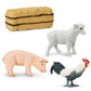 Safari Ltd. Country Farm TOOB - Figurines of Cow, Farmer, German Shepherd, Shire Horse, Rooster, Trailer, Tractor, Pig, Hay Bale, Ewe, Barn