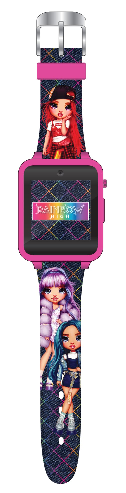 Rainbow High Kids Smartwatch with 10 Changeable Watch Faces, 3 Wallpapers, Video and Voice Recorder, Step Tracker, Fun Learning Games, Alarm, Timer