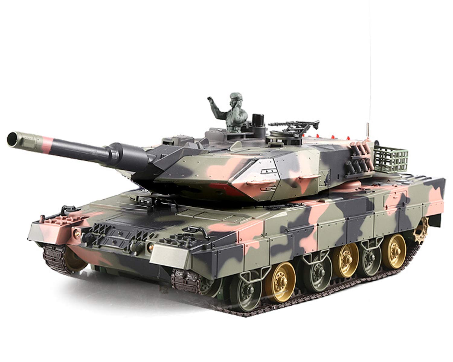 POCO DIVO Leopard IIA5 German Battle Tank RC Military Vehicle 1/24 Scale Model 2.4Ghz Remote Control Germany 2A5 Airsoft Panzer Combat Fight Infrared