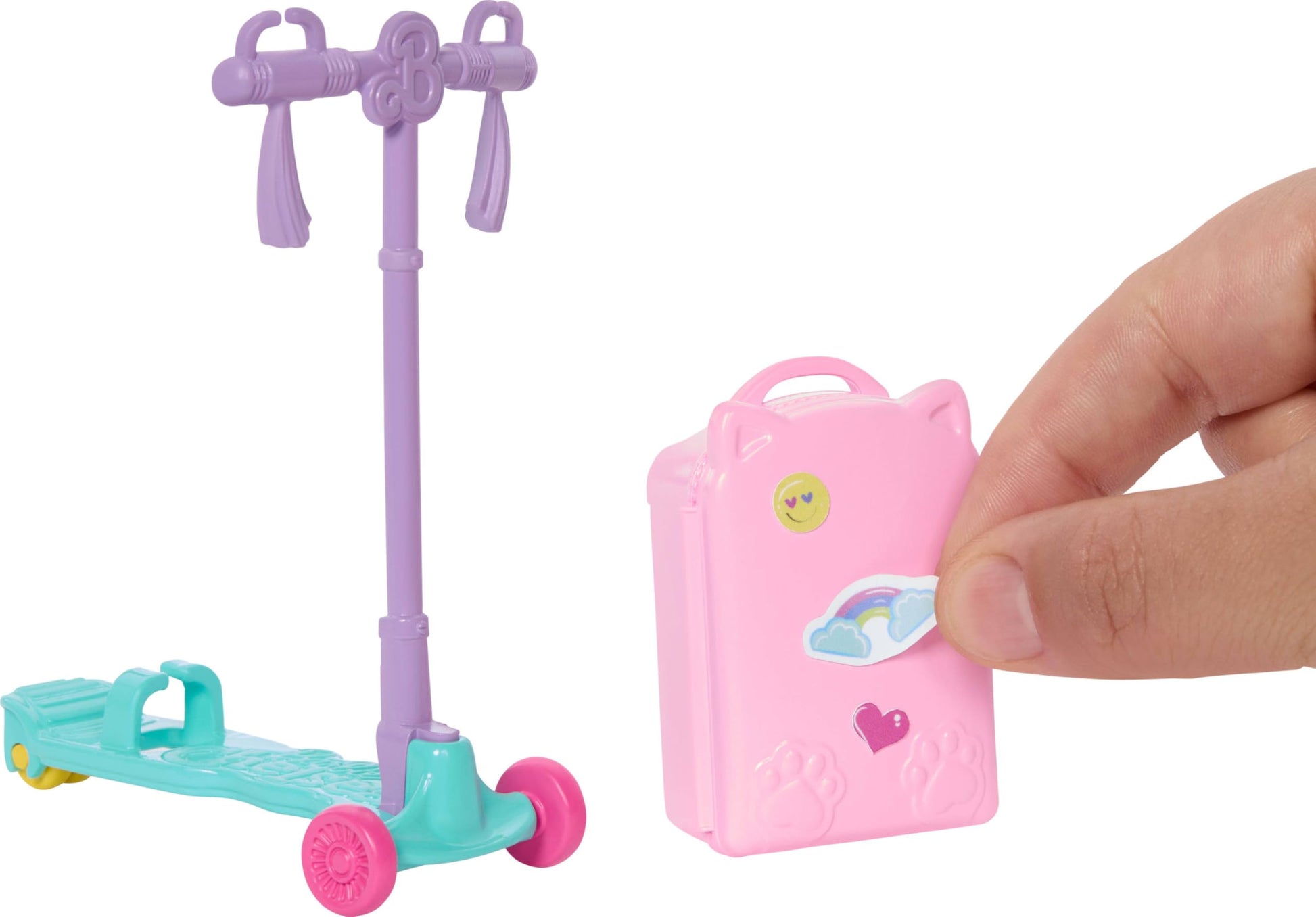 Barbie Club Chelsea Limitless Adventure Blonde Doll, Rolling Scooter-Suitcase and Travel-Themed Accessories