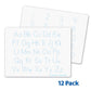 Flipside Products 9" x 12" Two-Sided Letters and Numbers Dry Erase Learning Mat, Flexible, Education Learning, Tracing, Economical, 12 Pack