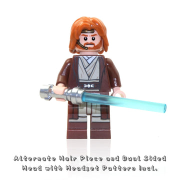 LEGO Star Wars Episode 2 Clone Wars Minifigure - OBI-Wan Kenobi (Brown Robe and Hood) with Lightsaber Limited Edition