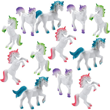 Vinyl Unicorn Figures - 12 Pieces