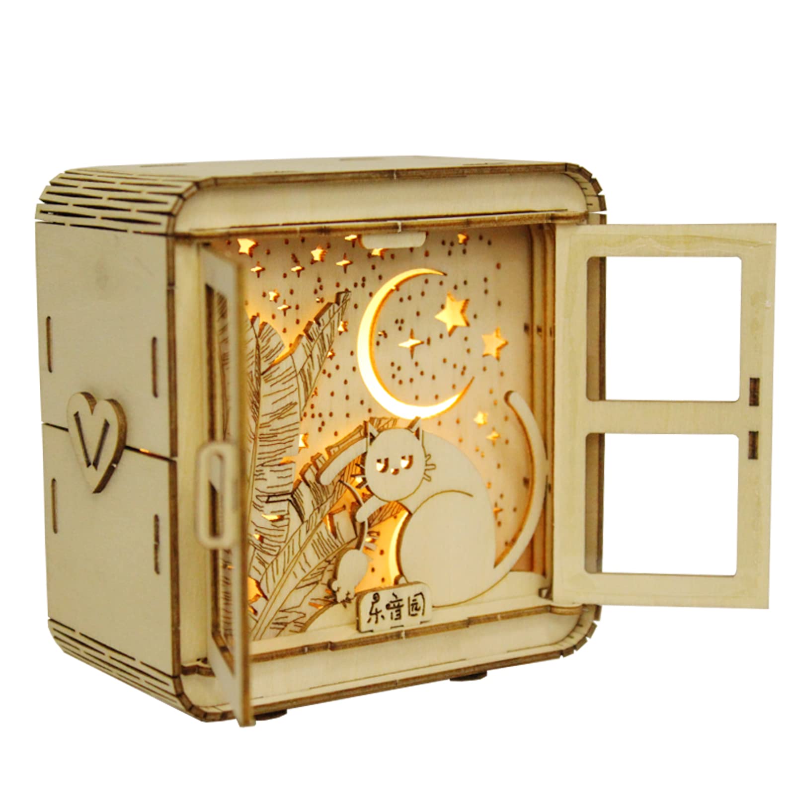 Music Park 3D Wooden Puzzles for Adults, Pastoral Cat Light