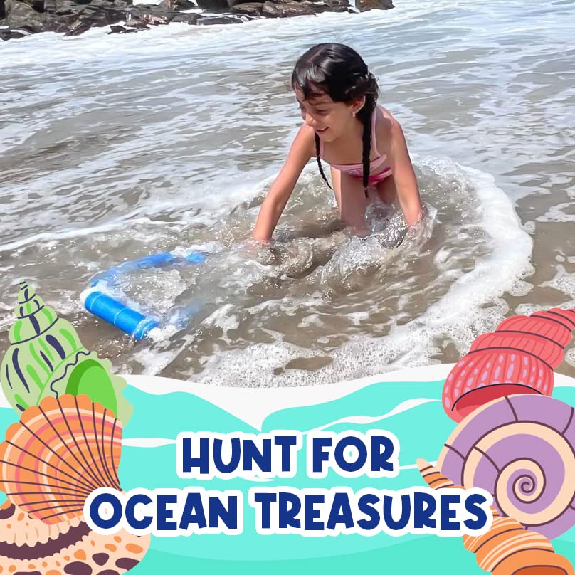 Attatoy Shark Tooth Sand Sifter Set; Beach Fun Play Set w/Mesh Screen, Scoop, Clip, Bag and Treasure Hunt Guide