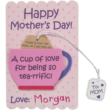 Mother's Day Tea Cup of Love Card Craft Kit (Makes 12) Crafts for Kids and Fun Home Activities