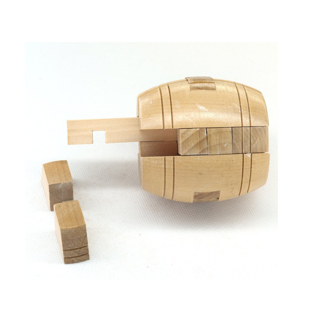 Handmade Powder Barrel Interlocking Wooden puzzle Brain Teaser Puzzles Lock Logic Puzzle Intellectual Removing Assembling Toy for Kids and Adults