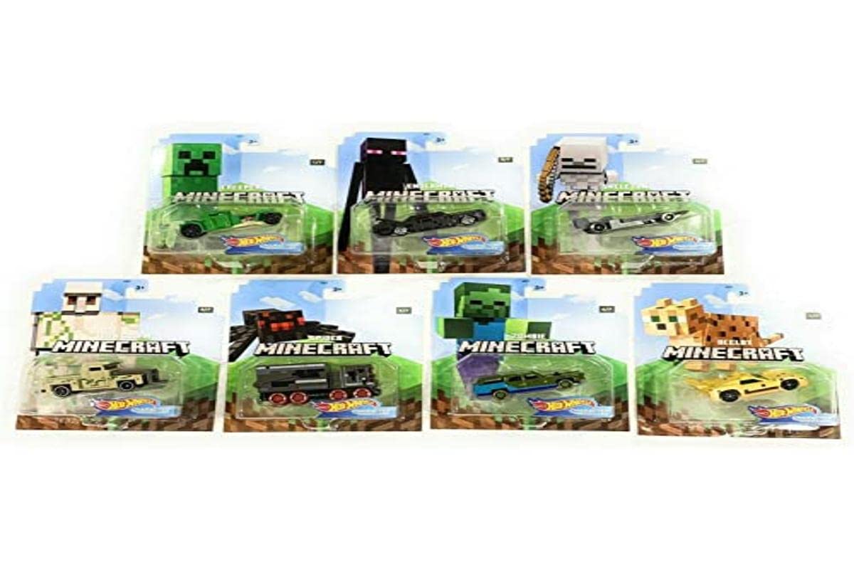 Hot Wheels 2020 1:64 Gaming Characters Cars Minecraft Complete Set of 7