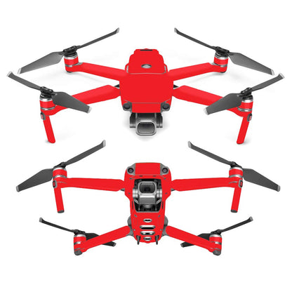 MightySkins Skin Compatible with DJI Mavic 2 Pro or Zoom - Solid Red | Protective, Durable, and Unique Vinyl Decal wrap Cover | Easy to Apply, Remove