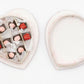 Dollhouse Miniature Heart Shaped Valentine Two-Part Red Box Filled with Chocolates (Not Edible)