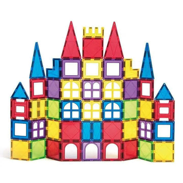 Oasis Creations Magnetic Tiles 108 Piece Building Toys Set for Toddlers 3 4 5 6 7 8 9 Year Old Boys & Girls Educational Stem Toy Construction Gift Set