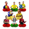 8Pcs Soccer Honeycomb Table Centerpiece Soccer Birthday Party Supplies Table Decorations for Kids Party Decorations