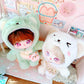 niannyyhouse 20cm Plushie Doll Clothes Cat Onesies 8in Doll Accessories Dress Up (Beige)