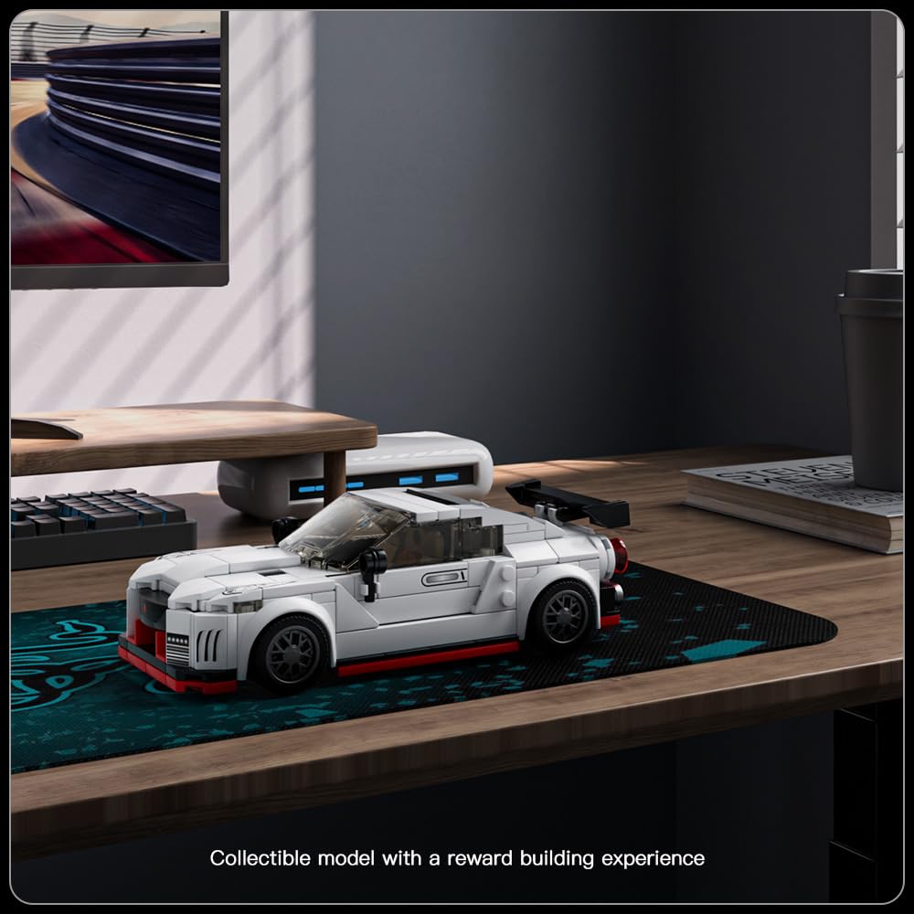 Mould King Speed Champion Car Models Building Toys with Display Case, 27031 Model Car Kits Building Blocks, Race Car Building Sets, JDM Kits