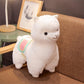XIYUAN 13.8inch White Alpaca Plush Hug Pillow Toy Alpaca Doll Toys Llama Plushie Stuffed Animal Llamacorn Plushie Doll Toy Soft Fluffy Cushion