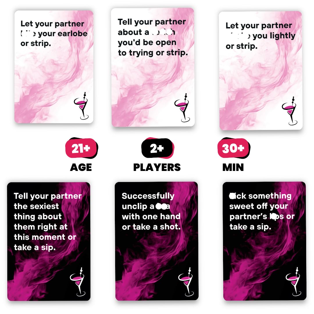 Do or Drink Sip or Strip Adult Drinking Card Game for Couples, Date Night & Parties - 250 Dares, Questions & Challenges for Boyfriend, Girlfriend, or