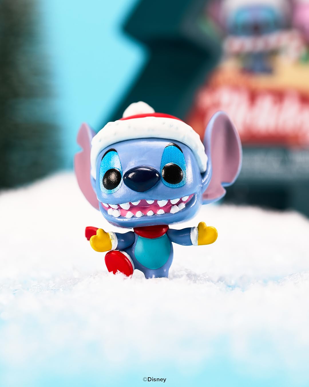 Funko Pocket Pop! Stitch Holiday - 4 Pack Tree Box - Disney: Lilo & Stitch - Keychain Novelty Keyring - Collectable Mini Figure - Stocking Filler