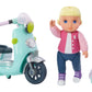 Baby Born MINIS Playset - Light Skin Tone Doll with Blue Eyes, Scooter & Helmet Accessory, Includes Reusable Carrying Case for On-The-Go Playtime