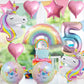 Unicorn Balloons Unicorn Birthday Party Decorations for Girls Foil Balloons Set Macaron and Rainbow Balloon Wedding Baby Shower Party Supplie (number