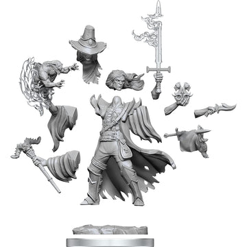 WizKids D&D Frameworks: Human Warlock Male - Unpainted and Unassembled