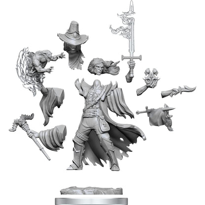 WizKids D&D Frameworks: Human Warlock Male - Unpainted and Unassembled