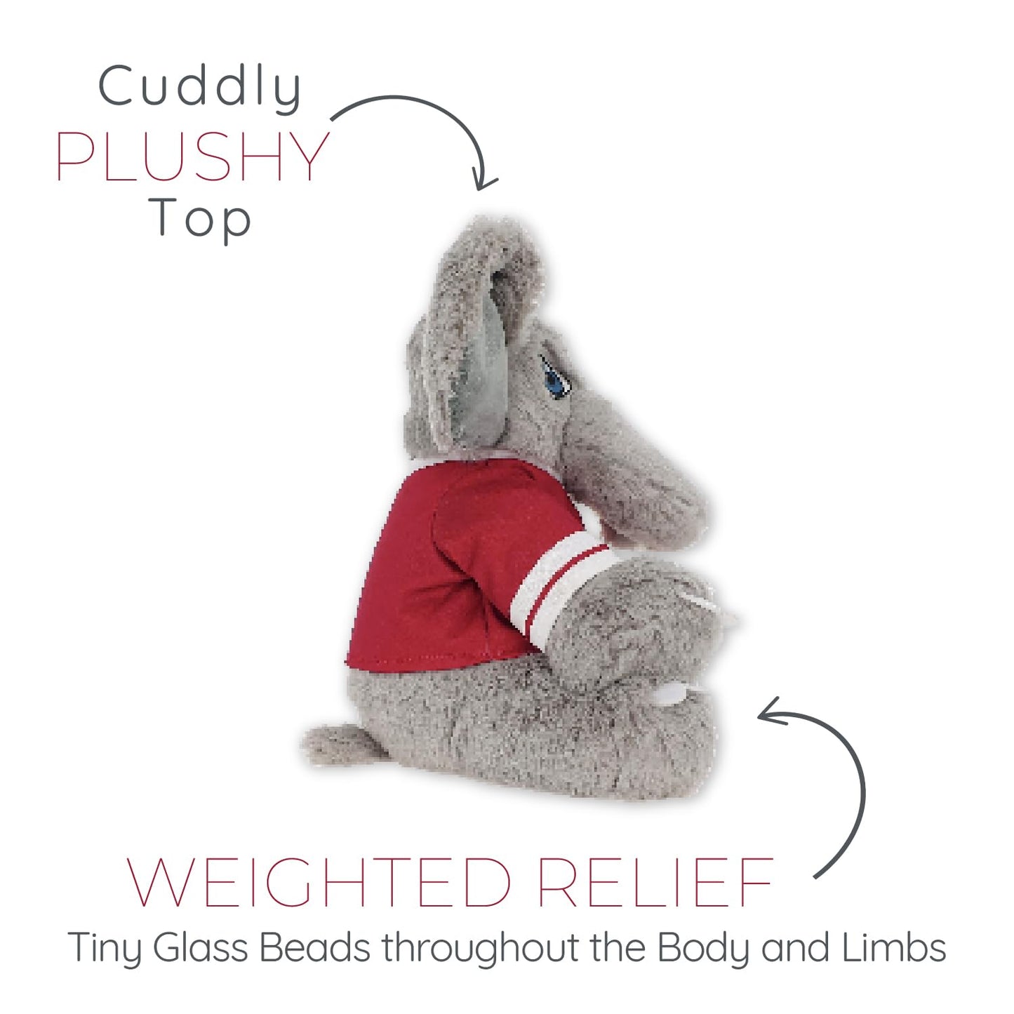 Warm Pals Big Al University of Alabama Mascot UA - Heatable Coolable Bedtime Comfort Plushie - 1.5lbs - Cozy Microwavable Lavender Scented Plush Toys