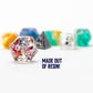 FanRoll Mystery Misfit Resin Polyhedral Dice Set, 7 Dice