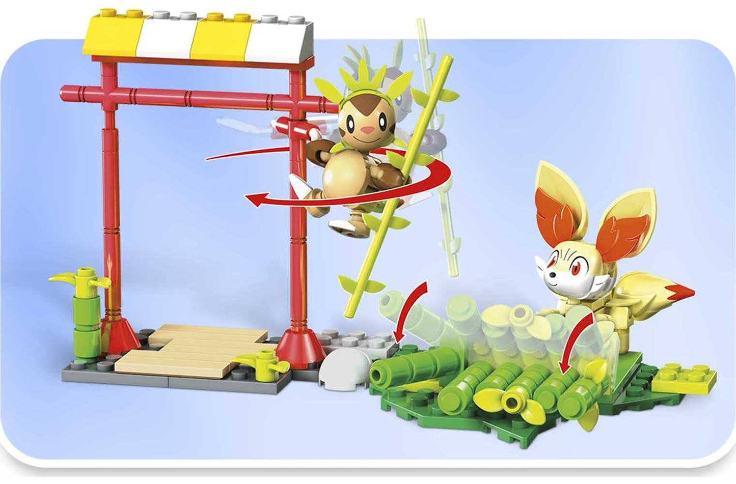 Mega Construx Pokemon Chespin vs. Fennekin Construction Set with Character Figures, Building Toys for Kids (131 Pieces)