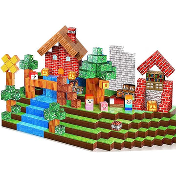 Wattlink Magnetic Building Blocks Set, 150 Pieces Educational Construction Cubes with Magnets, 3D Building Toys for Ages 3+, Compatible with Multiple