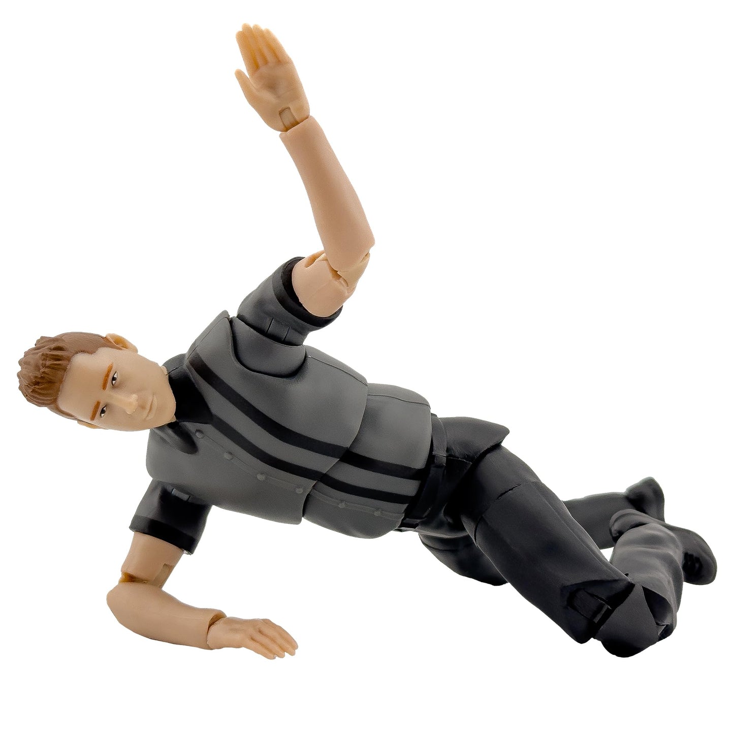 Ultimate Dark Gray Referee with Deluxe Articulation for Wrestling Figures