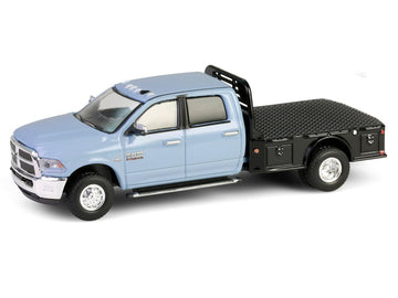 2018 3500 Dually Flatbed Truck Robin’s Egg Blue Dually Drivers Series 16 1/64 Diecast Model Car by Greenlight 46160C