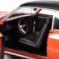 1969 GTO Judge Carousel Red with Black Stripes and Black Vinyl Top Mecum Auctions American Muscle Series 1/18 Diecast Model Car by Auto World AMM1351