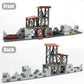 Finger Rock Military Base Building Block Set, WW2 Army Mini War Accessories Kits, Military Ruins Guard Tower Guns Army Supplies Block Toy for Teens