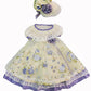 American Fashion World Purple Colonial Dress with Bonnet for 18 Inch Dolls - Historical Doll Outfit